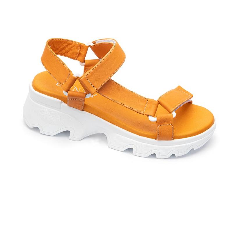 Сандалии жен. 108761-orange кожа-кожа оранжевый